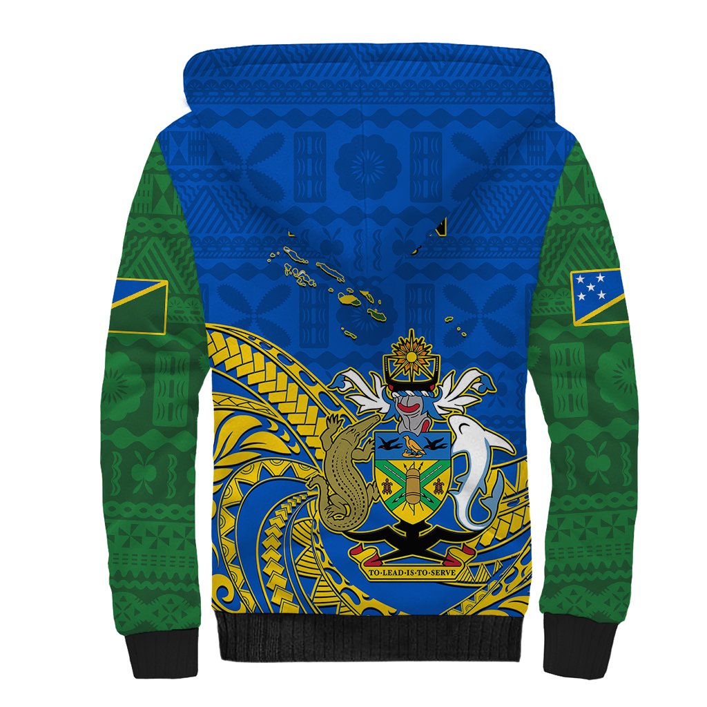 Polynesian Pride Independence Day Solomon Islands Sherpa Hoodie Happy 45th Anniversary LT14 - Polynesian Pride