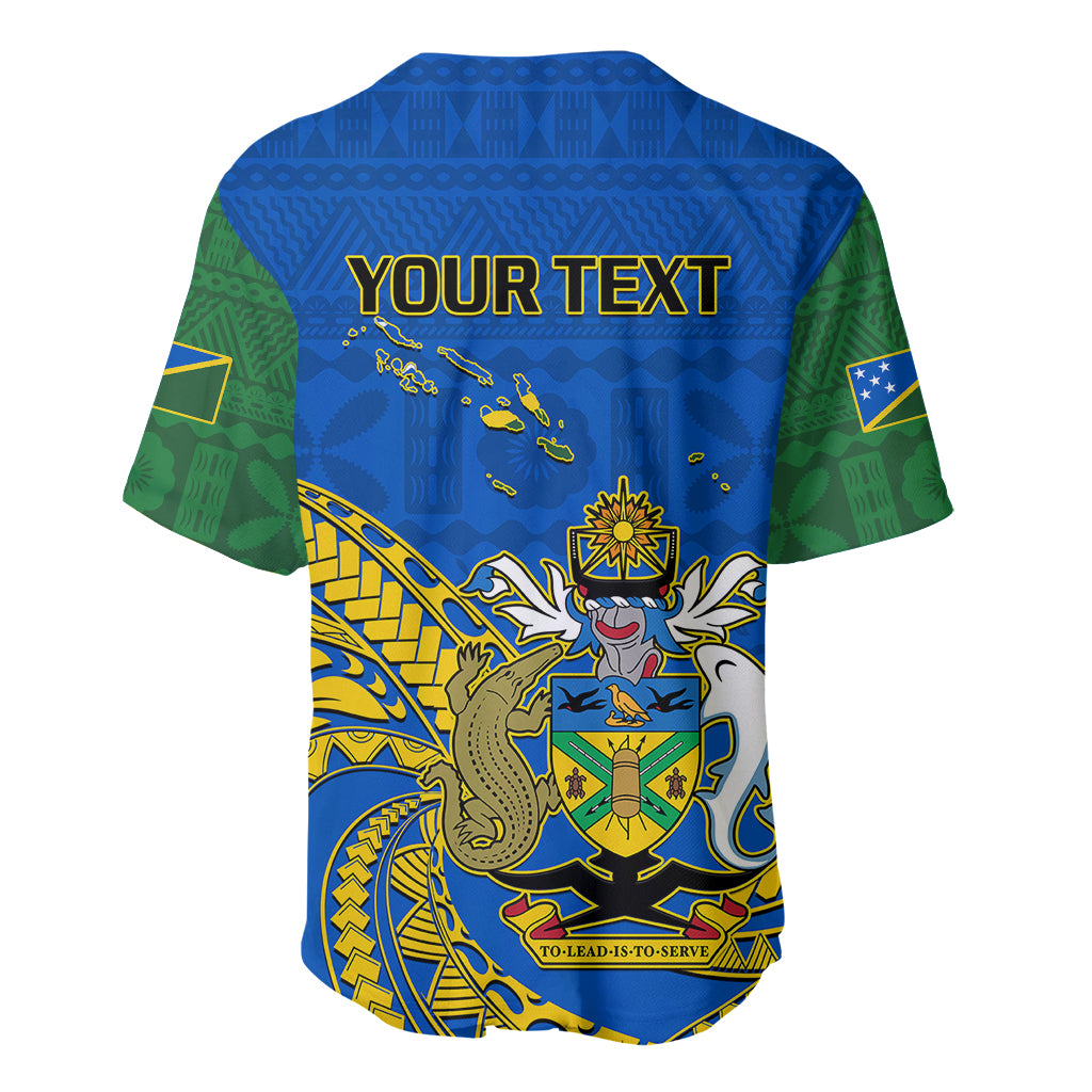 Personalised Independence Day Solomon Islands Baseball Jersey Happy 45th Anniversary LT14 - Polynesian Pride
