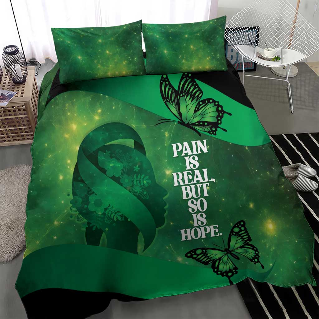 World Mental Health Awareness Month Bedding Set Warriors Brave Strong Galaxy Vibes
