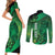 Personalised World Mental Health Awareness Month Couples Matching Short Sleeve Bodycon Dress and Long Sleeve Button Shirt Warriors Brave Strong Galaxy Vibes