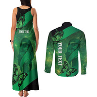 Personalised World Mental Health Awareness Month Couples Matching Tank Maxi Dress and Long Sleeve Button Shirt Warriors Brave Strong Galaxy Vibes