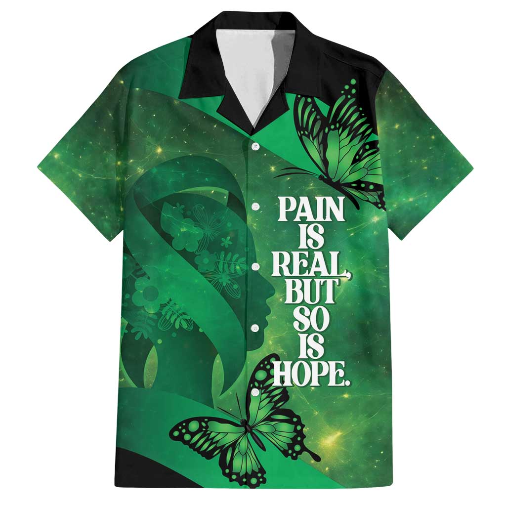 Personalised World Mental Health Awareness Month Family Matching Puletasi and Hawaiian Shirt Warriors Brave Strong Galaxy Vibes