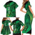 Personalised World Mental Health Awareness Month Family Matching Short Sleeve Bodycon Dress and Hawaiian Shirt Warriors Brave Strong Galaxy Vibes