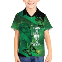 Personalised World Mental Health Awareness Month Family Matching Tank Maxi Dress and Hawaiian Shirt Warriors Brave Strong Galaxy Vibes