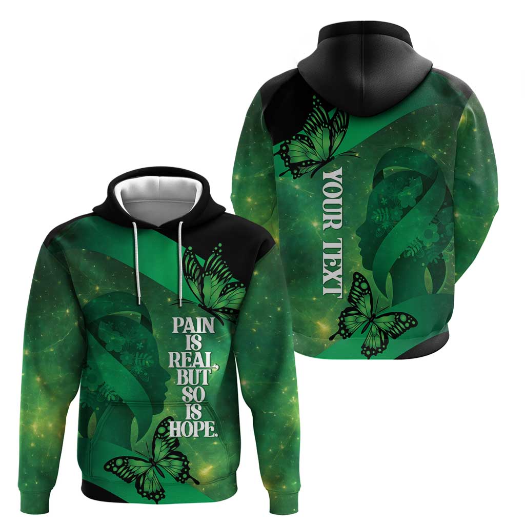 Personalised World Mental Health Awareness Month Hoodie Warriors Brave Strong Galaxy Vibes