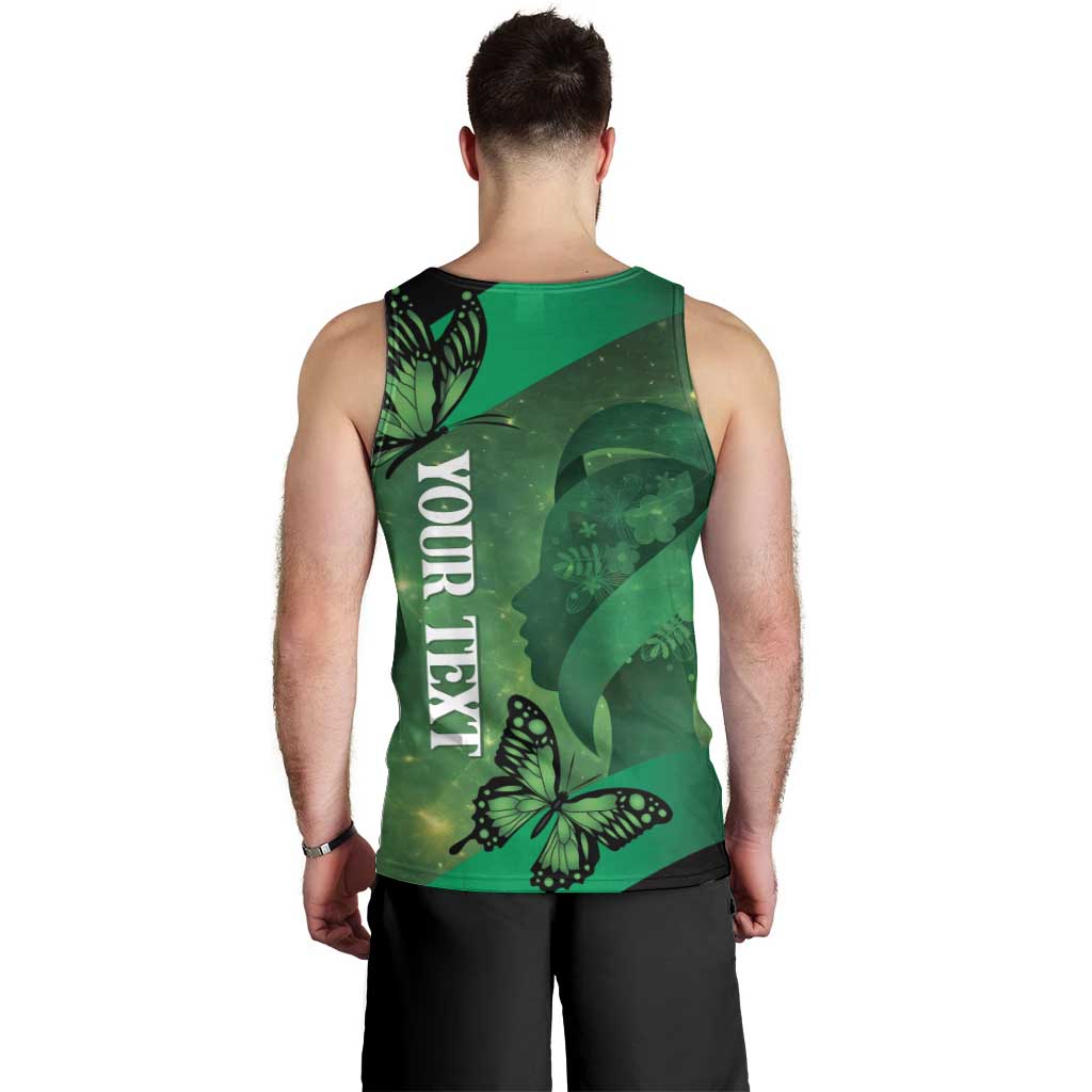 Personalised World Mental Health Awareness Month Men Tank Top Warriors Brave Strong Galaxy Vibes