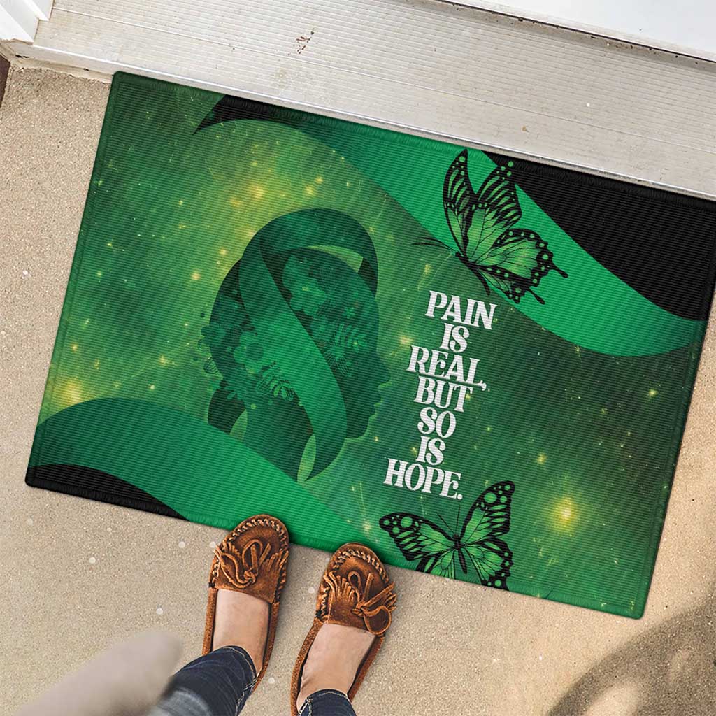 World Mental Health Awareness Month Rubber Doormat Warriors Brave Strong Galaxy Vibes