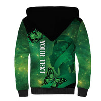 Personalised World Mental Health Awareness Month Sherpa Hoodie Warriors Brave Strong Galaxy Vibes
