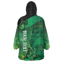 Personalised World Mental Health Awareness Month Wearable Blanket Hoodie Warriors Brave Strong Galaxy Vibes