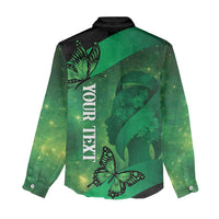 Personalised World Mental Health Awareness Month Women Casual Shirt Warriors Brave Strong Galaxy Vibes