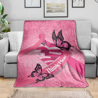 Polynesia Breast Cancer Awareness Month Blanket Pink Ribbon Mix Butterflies