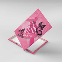 Polynesia Breast Cancer Awareness Month Canvas Wall Art Pink Ribbon Mix Butterflies