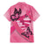 Polynesia Breast Cancer Awareness Month Family Matching Mermaid Dress and Hawaiian Shirt Pink Ribbon Mix Butterflies