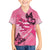 Polynesia Breast Cancer Awareness Month Family Matching Off The Shoulder Long Sleeve Dress and Hawaiian Shirt Pink Ribbon Mix Butterflies