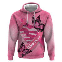 Polynesia Breast Cancer Awareness Month Hoodie Pink Ribbon Mix Butterflies