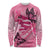 Polynesia Breast Cancer Awareness Month Long Sleeve Shirt Pink Ribbon Mix Butterflies