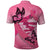 Polynesia Breast Cancer Awareness Month Polo Shirt Pink Ribbon Mix Butterflies