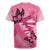 Polynesia Breast Cancer Awareness Month Rugby Jersey Pink Ribbon Mix Butterflies