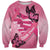 Polynesia Breast Cancer Awareness Month Sweatshirt Pink Ribbon Mix Butterflies