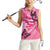 Polynesia Breast Cancer Awareness Month Women Sleeveless Polo Shirt Pink Ribbon Mix Butterflies