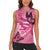 Polynesia Breast Cancer Awareness Month Women Sleeveless Polo Shirt Pink Ribbon Mix Butterflies