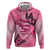 Polynesia Breast Cancer Awareness Month Zip Hoodie Pink Ribbon Mix Butterflies
