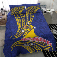 Personalised Tokelau Tokehega Day Bedding Set Tokelauan Tatau Flag Color - Polynesian Pride