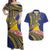 Personalised Tokelau Tokehega Day Couples Matching Off Shoulder Maxi Dress and Hawaiian Shirt Tokelauan Tatau Flag Color - Polynesian Pride