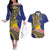 Personalised Tokelau Tokehega Day Couples Matching Off The Shoulder Long Sleeve Dress and Hawaiian Shirt Tokelauan Tatau Flag Color - Polynesian Pride