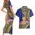 Personalised Tokelau Tokehega Day Couples Matching Short Sleeve Bodycon Dress and Hawaiian Shirt Tokelauan Tatau Flag Color - Polynesian Pride