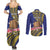 Personalised Tokelau Tokehega Day Couples Matching Summer Maxi Dress and Long Sleeve Button Shirt Tokelauan Tatau Flag Color - Polynesian Pride