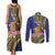 Personalised Tokelau Tokehega Day Couples Matching Tank Maxi Dress and Long Sleeve Button Shirt Tokelauan Tatau Flag Color - Polynesian Pride