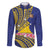 Personalised Tokelau Tokehega Day Family Matching Off The Shoulder Long Sleeve Dress and Hawaiian Shirt Tokelauan Tatau Flag Color - Polynesian Pride