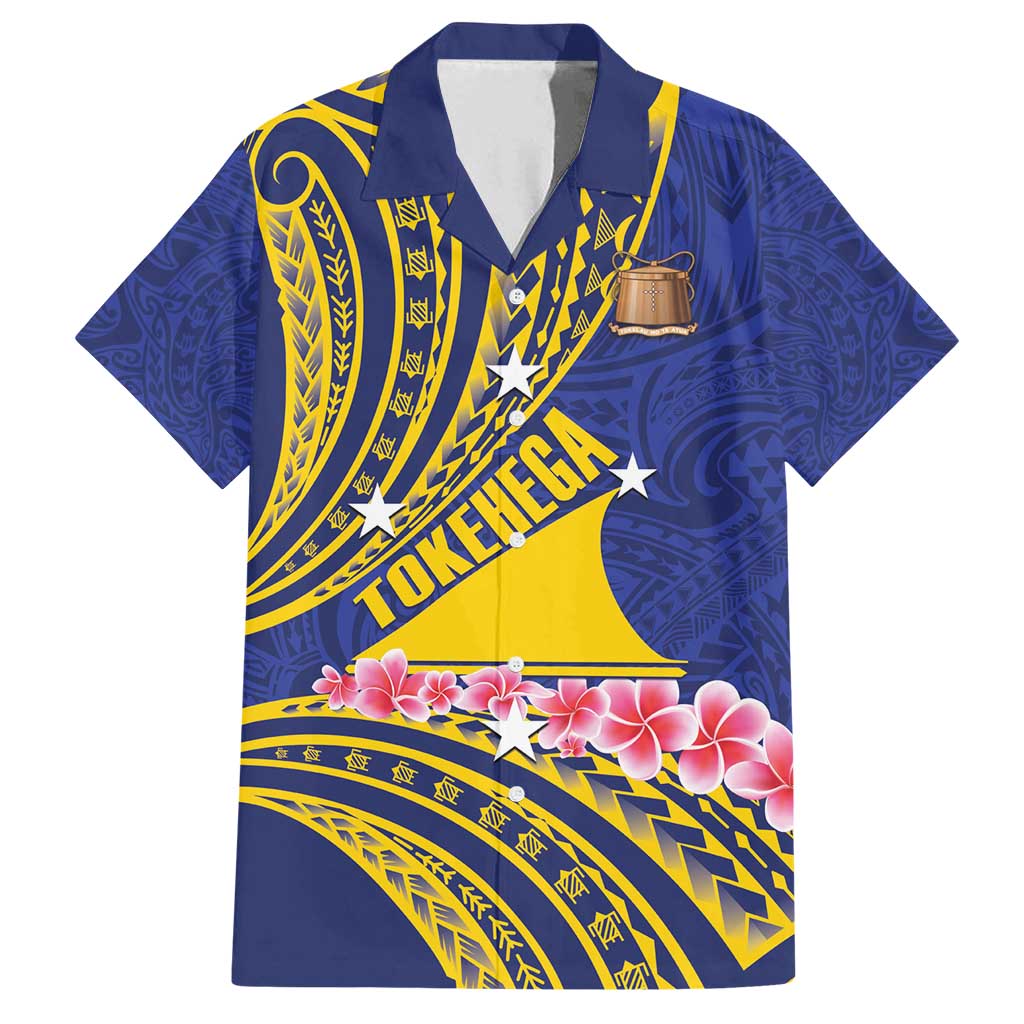 Personalised Tokelau Tokehega Day Family Matching Off Shoulder Maxi Dress and Hawaiian Shirt Tokelauan Tatau Flag Color - Polynesian Pride