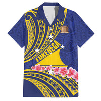 Personalised Tokelau Tokehega Day Family Matching Short Sleeve Bodycon Dress and Hawaiian Shirt Tokelauan Tatau Flag Color - Polynesian Pride