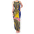 Personalised Tokelau Tokehega Day Family Matching Tank Maxi Dress and Hawaiian Shirt Tokelauan Tatau Flag Color - Polynesian Pride