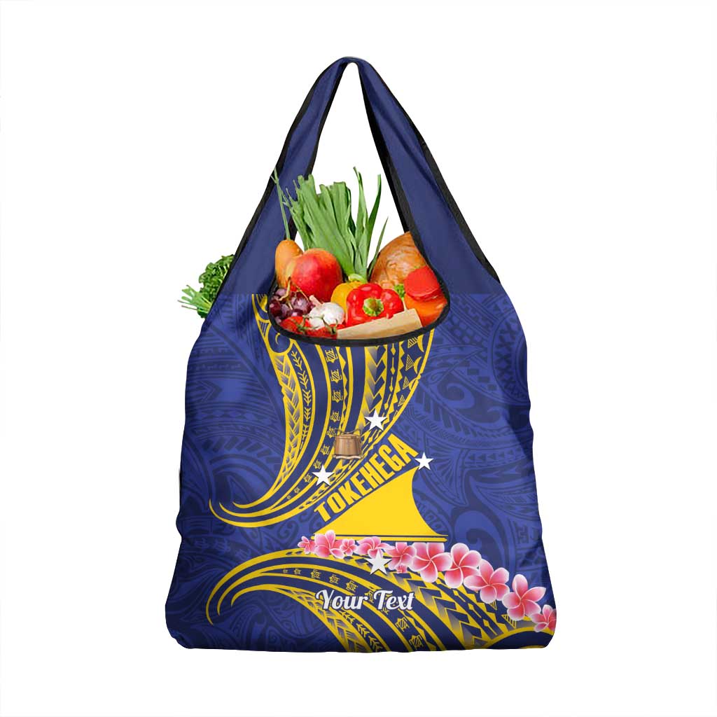 Personalised Tokelau Tokehega Day Grocery Bag Tokelauan Tatau Flag Color - Polynesian Pride