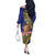 Personalised Tokelau Tokehega Day Off The Shoulder Long Sleeve Dress Tokelauan Tatau Flag Color - Polynesian Pride