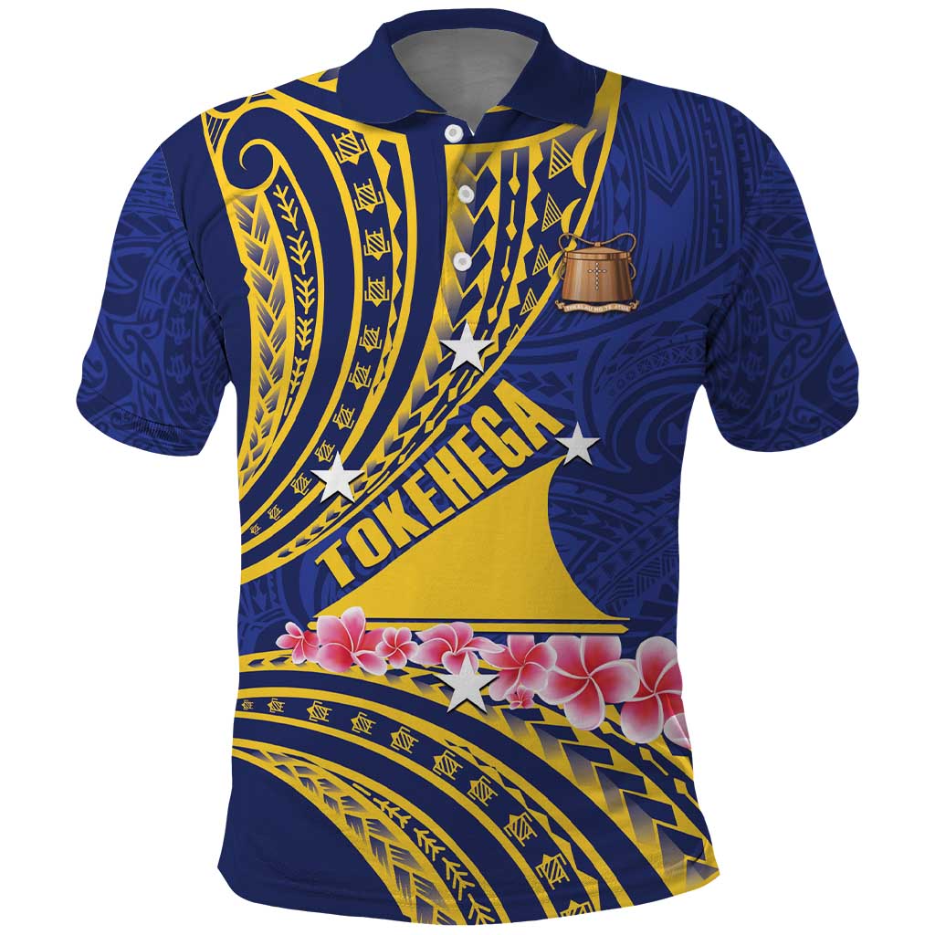 Personalised Tokelau Tokehega Day Polo Shirt Tokelauan Tatau Flag Color - Polynesian Pride