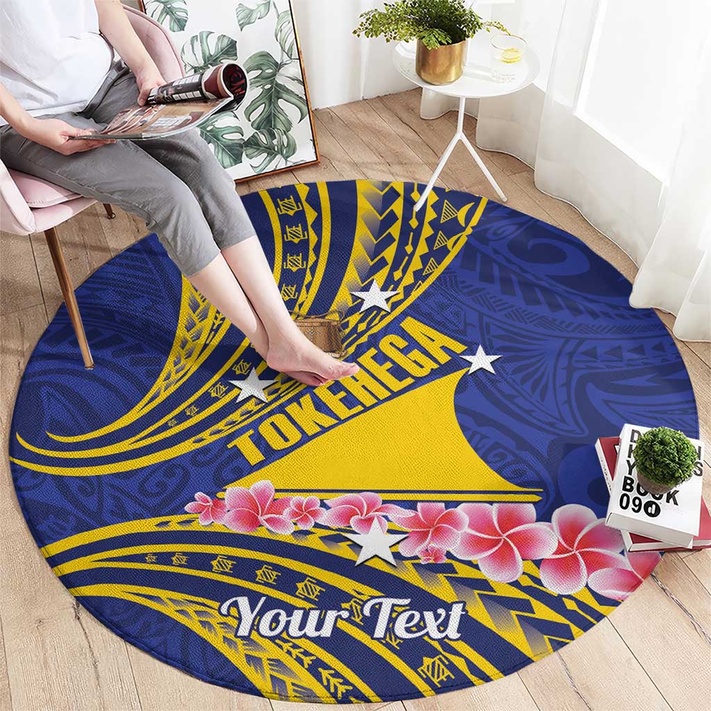 Personalised Tokelau Tokehega Day Round Carpet Tokelauan Tatau Flag Color - Polynesian Pride