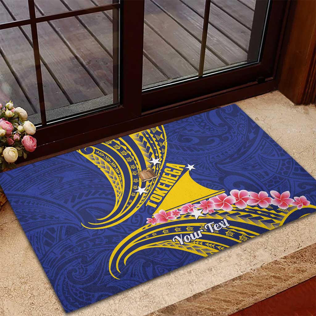 Personalised Tokelau Tokehega Day Rubber Doormat Tokelauan Tatau Flag Color - Polynesian Pride