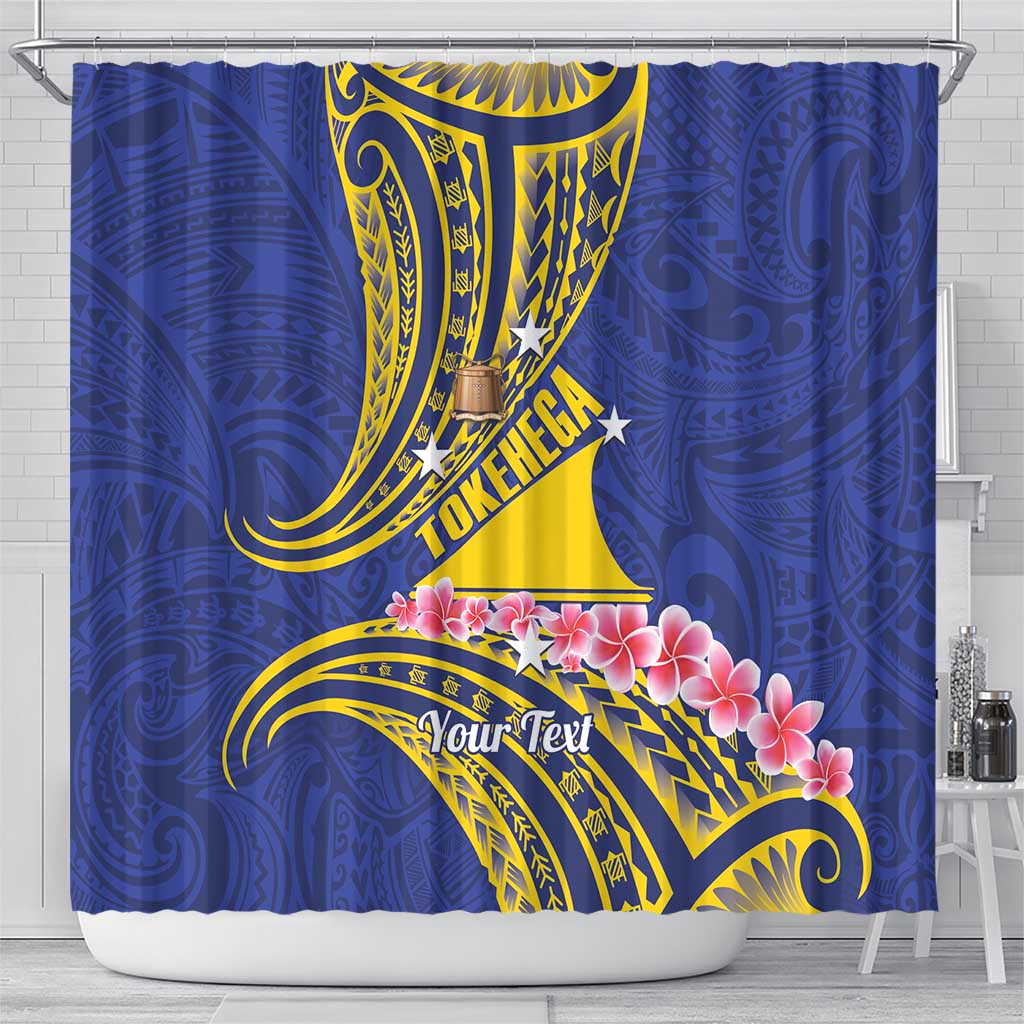 Personalised Tokelau Tokehega Day Shower Curtain Tokelauan Tatau Flag Color - Polynesian Pride