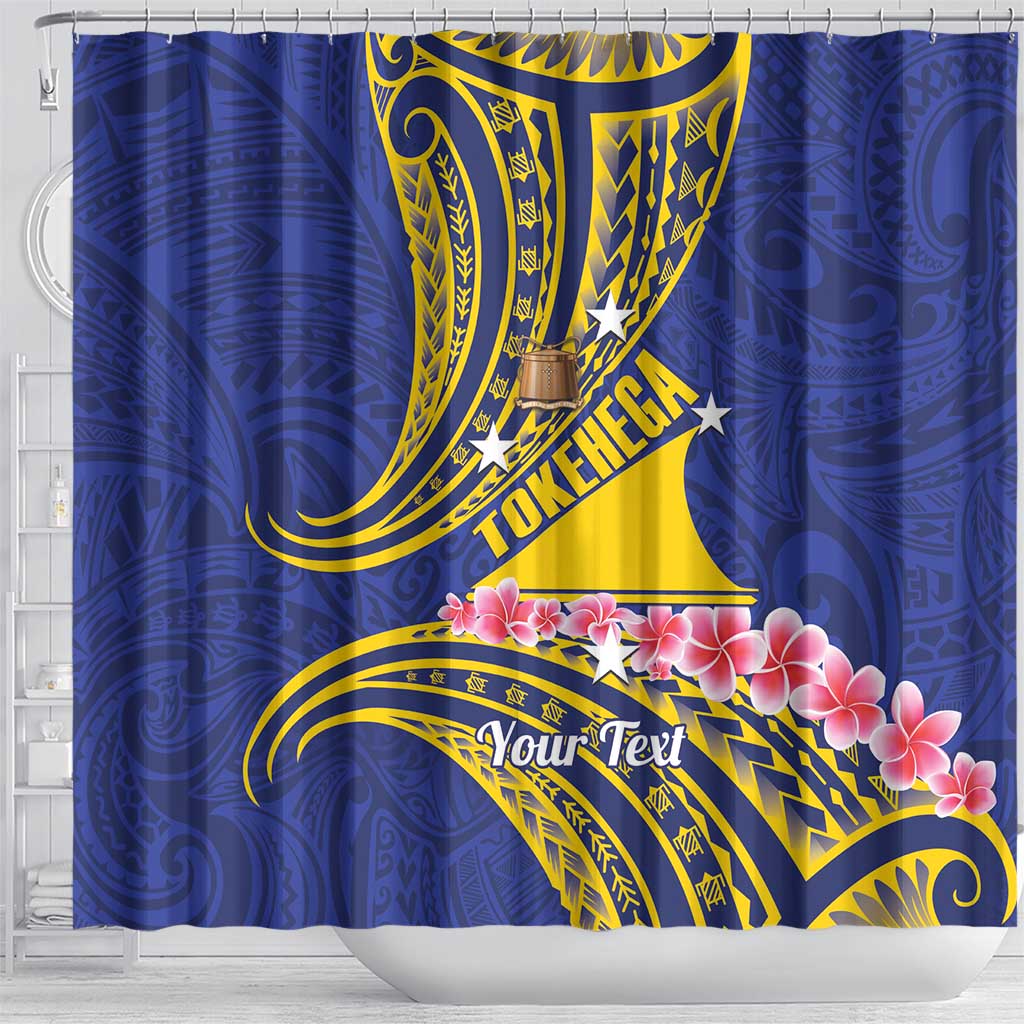 Personalised Tokelau Tokehega Day Shower Curtain Tokelauan Tatau Flag Color - Polynesian Pride