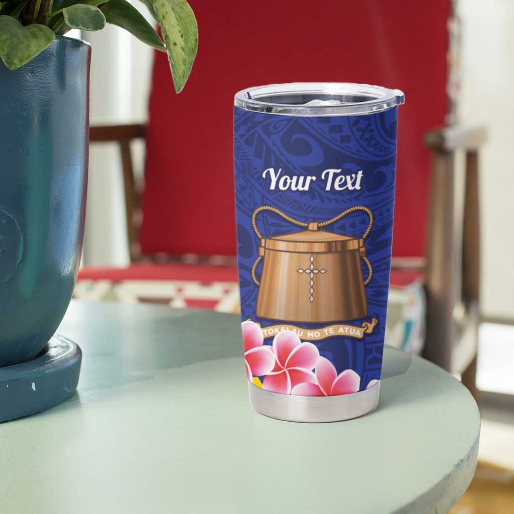 Personalised Tokelau Tokehega Day Tumbler Cup Tokelauan Tatau Flag Color - Polynesian Pride