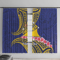 Personalised Tokelau Tokehega Day Window Curtain Tokelauan Tatau Flag Color - Polynesian Pride