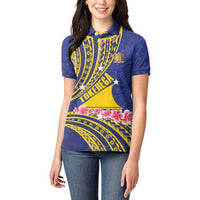 Personalised Tokelau Tokehega Day Women Polo Shirt Tokelauan Tatau Flag Color - Polynesian Pride