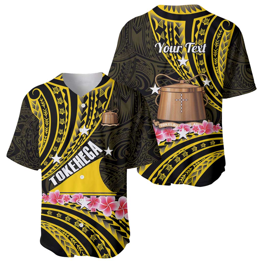 Personalised Tokelau Tokehega Day Baseball Jersey Tokelauan Tatau Black Color - Polynesian Pride