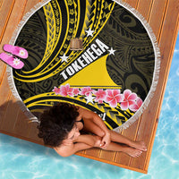 Personalised Tokelau Tokehega Day Beach Blanket Tokelauan Tatau Black Color - Polynesian Pride