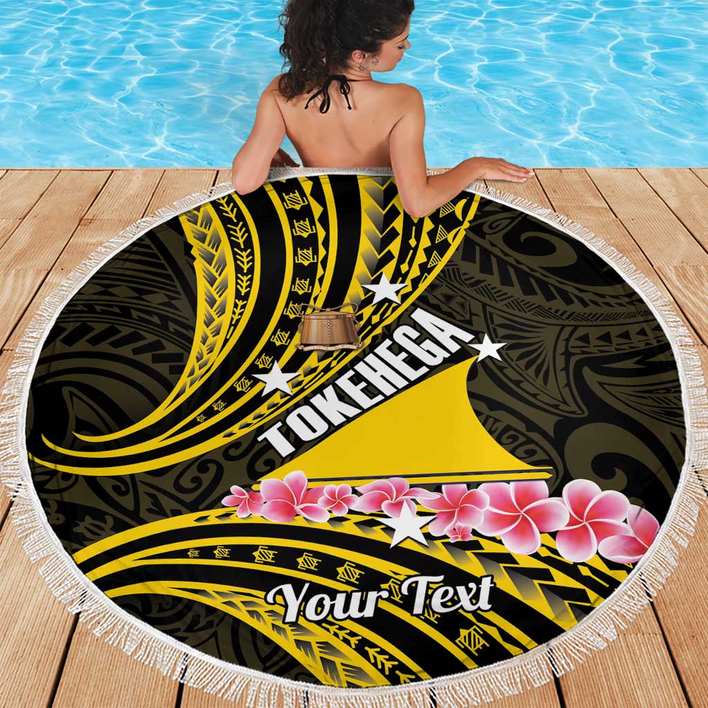 Personalised Tokelau Tokehega Day Beach Blanket Tokelauan Tatau Black Color - Polynesian Pride