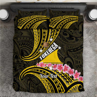 Personalised Tokelau Tokehega Day Bedding Set Tokelauan Tatau Black Color - Polynesian Pride